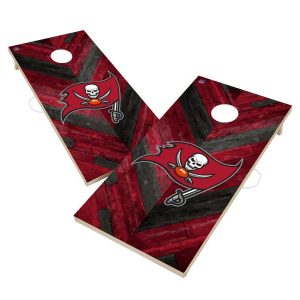 Tampa Bay Buccaneers 2′ x 4′ Herringbone Design Cornhole Set