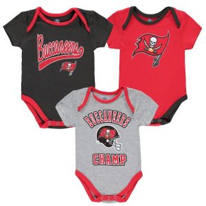 Tampa Bay Buccaneers Newborn & Infant Champ 3-Pack Bodysuit Set